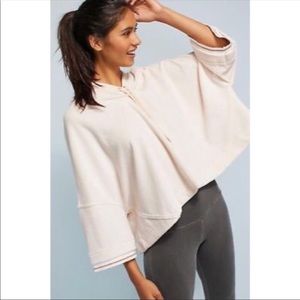 Anthro Saturday Sunday crop oversize Velour Top